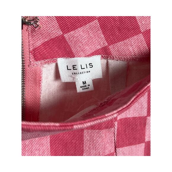 Le Lis Racing Heart Mini Skirt Size Medium - Picture 3 of 5